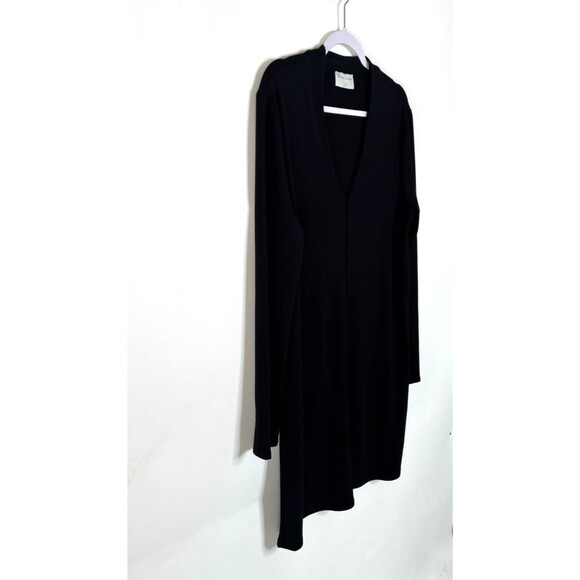 Modern Citizen Dress Womens Large Black V-Neck Midi Shift - Picture 2 of 12